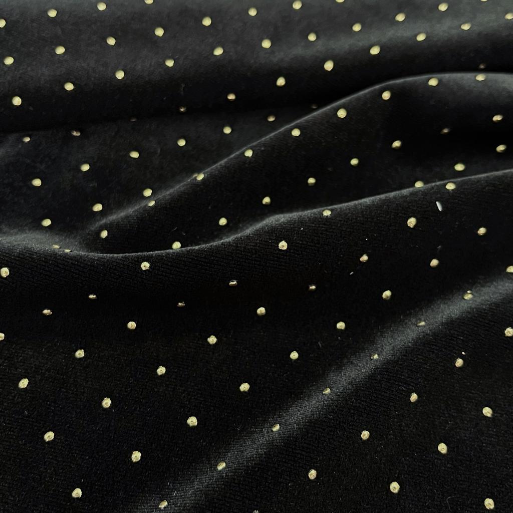 Imported High-grade Black Bright Diamond Hot Diamond Velvet Gold Velvet Fabric Dress Wedding Dress Formal Dress Designer Fabrics