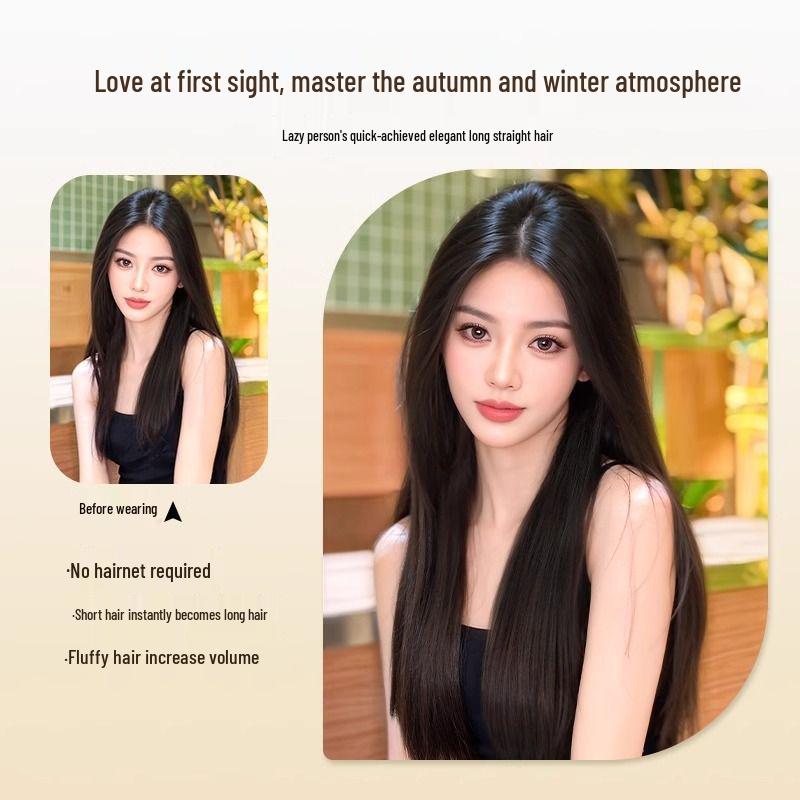 Women's Seamless Hair Volume Enhancer for Natural-Looking, Fluffy Long Straight Hair