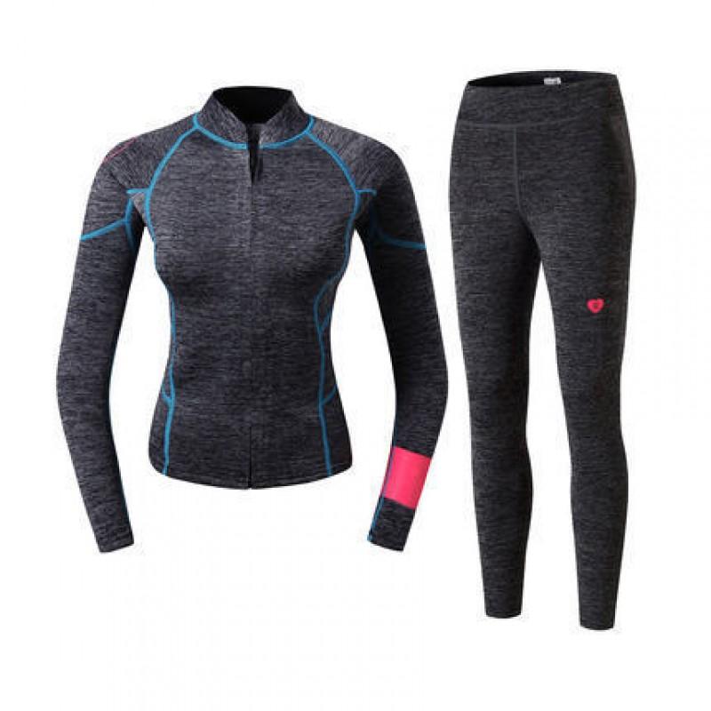 Damen Neopren-Wetsuit Set 2mm Tauchen Schnorcheln Schwimmen Wärme UV-Schutz