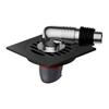 Brass Washing Machine Floor Drain with Anti Odor Drainer Bathroom 10x10 CM Square Matte Black Shower Floor Drain