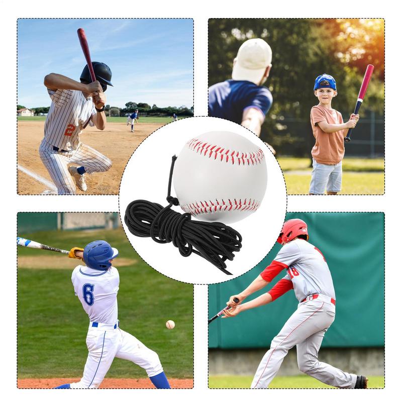 Baseball-Trainer Softball-Schwungtrainer Übungsgeräte Elastische Schnur Rückprall Bouncy Balls Tragbar Softball-Schlaghilfen