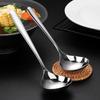 2Pcs Stainless Steel Thickened Long Handle Soup Spoon For Hot Pot Serving Porridge Kitchen Tableware Cooking Utensil