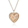 Collier chaîne d'amour en forme de cœur de pêche doux gravé pour femme, pendentif d'ouverture et de fermeture en forme de cœur, boîte Photo, cadeau