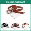 Pu Waistband Leather With Metal Pin Buckle And Carving Design For Womens