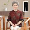 New Summer Chinese-Style Printed Shirt for Elderly Women