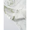 Printed Design Four Seasons Leisure Style White Rose Pattern Printed Skirt Half Skirt