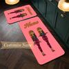 Pinkpantheress (1) Customize Name Flannel Kitchen Mat Soft Non-Slip Kitchen Floor Runner Rug for Home Kitchen Decor