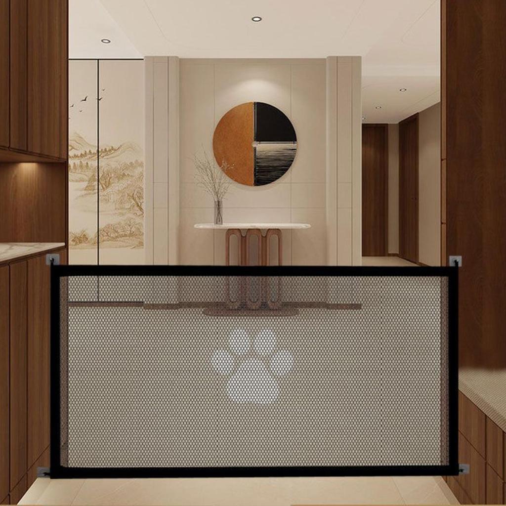 Pets Dog Barrier Fences Baby Safety Gate Pet Isolated Network Stairs Gate Folding Breathable Mesh Playpen For Dog Safety Fence