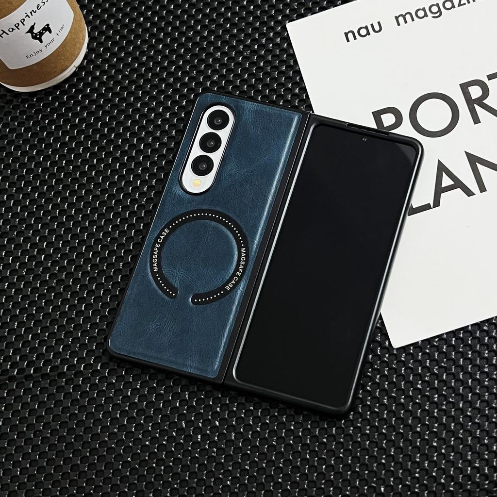 Suitable for Samsung Galaxy Z Fold6 Folding Phone Case ZFLIP6 Leather MagSafe Dustproof Tup Jacket