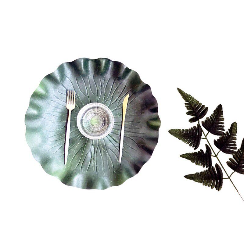 Kitchen Placemat Leaves Pvc Dining Table Mat Disc Pads Bowl Pad Coasters Waterproof Table Decor Pad Slip-resistant Placemat Tool