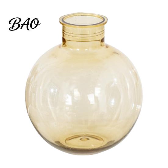 Vaso da Piante Spesso in Resina Trasparente Sfera Rotonda, Vaso Piccolo Trasparente Sfera Fiore con Juta per Fiori Secchi Fiocco, Fioriera Moderna in Plastica Idroponica