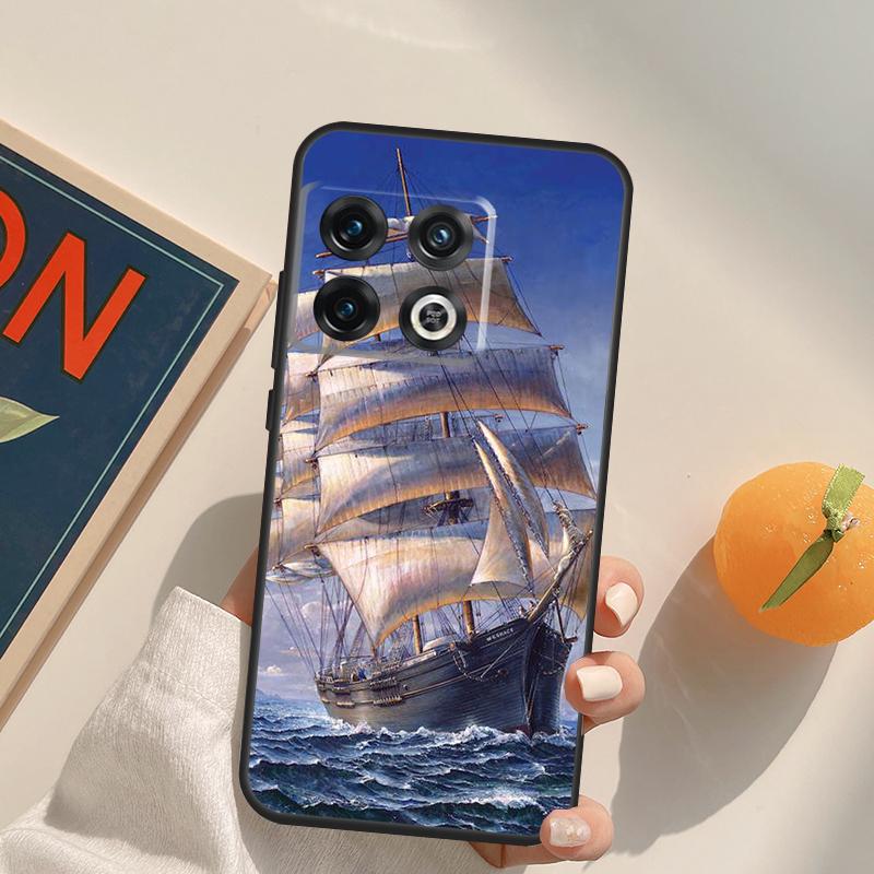 Sailing Pirate Ship Boat Case For OnePlus 12R 13R 13T 10R 15 13 12 11 10T 8T Nord CE 4 3 2 Lite N20 N30 Nord 5 Cover
