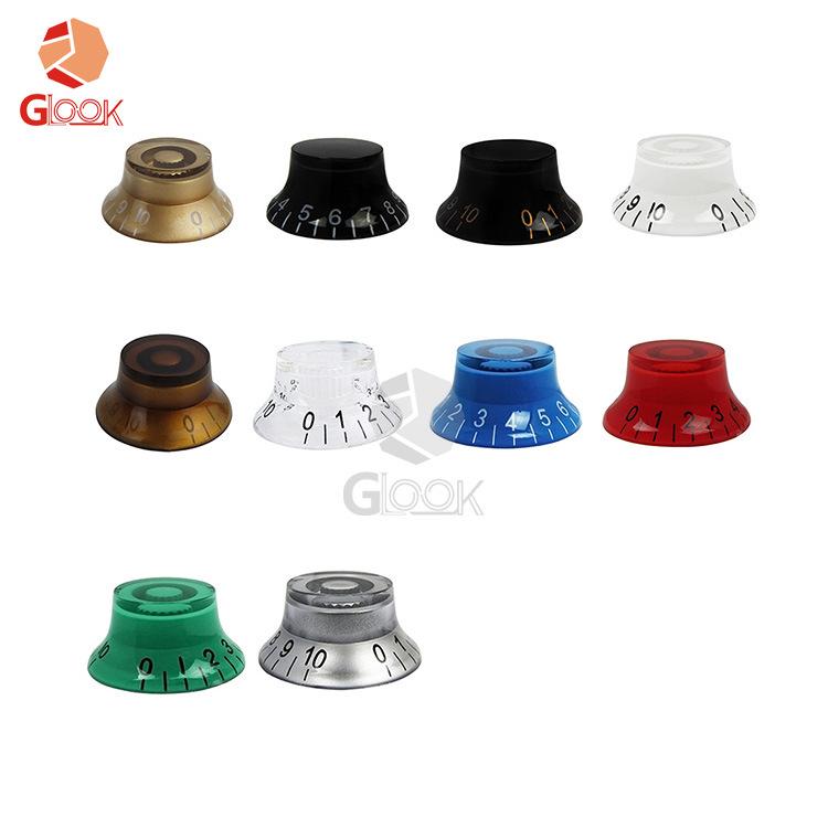 Ensemble de boutons transparents EPI Bass Volume et Tone Flying Saucer pour Guitares