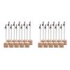 New Portable 10/20PCS/Set Wooden Place Card Holder Clips Wedding Place Card Holder Table Photo Memo Number Name Clips Base