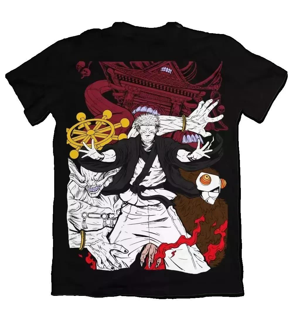 2026 Новая футболка с принтом Аниме Jujutsu Kaisen Годзё Сатору Унисекс Чистый хлопок Летняя Горячая Распродажа 4XL