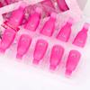 Set of 10 nail clips, nail polish remover, gel hybrids, pink