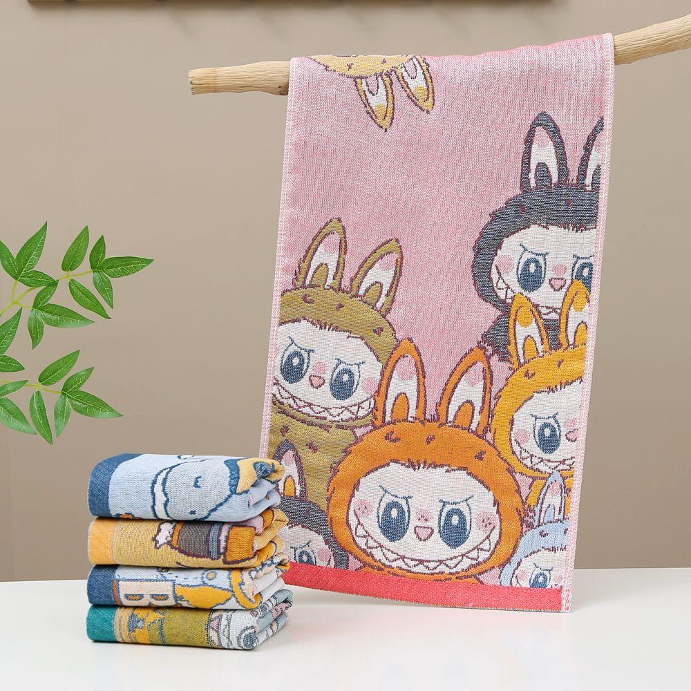 Children's Towels, Soft and Cute Gauze Face Towels for Home Use, Baby Face Towels That Don't Shed or Fade