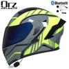 Orz Bluetooth Modular Motorcycle Helmet Full Face Half Dual Visor Winter Motorbike Men Women