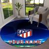 Atletico Fan Gear Custom Name Round Area Rug Carpet Rug For Living Room Bedroom Sofa Playroom Decor Nonslip Floor Mat