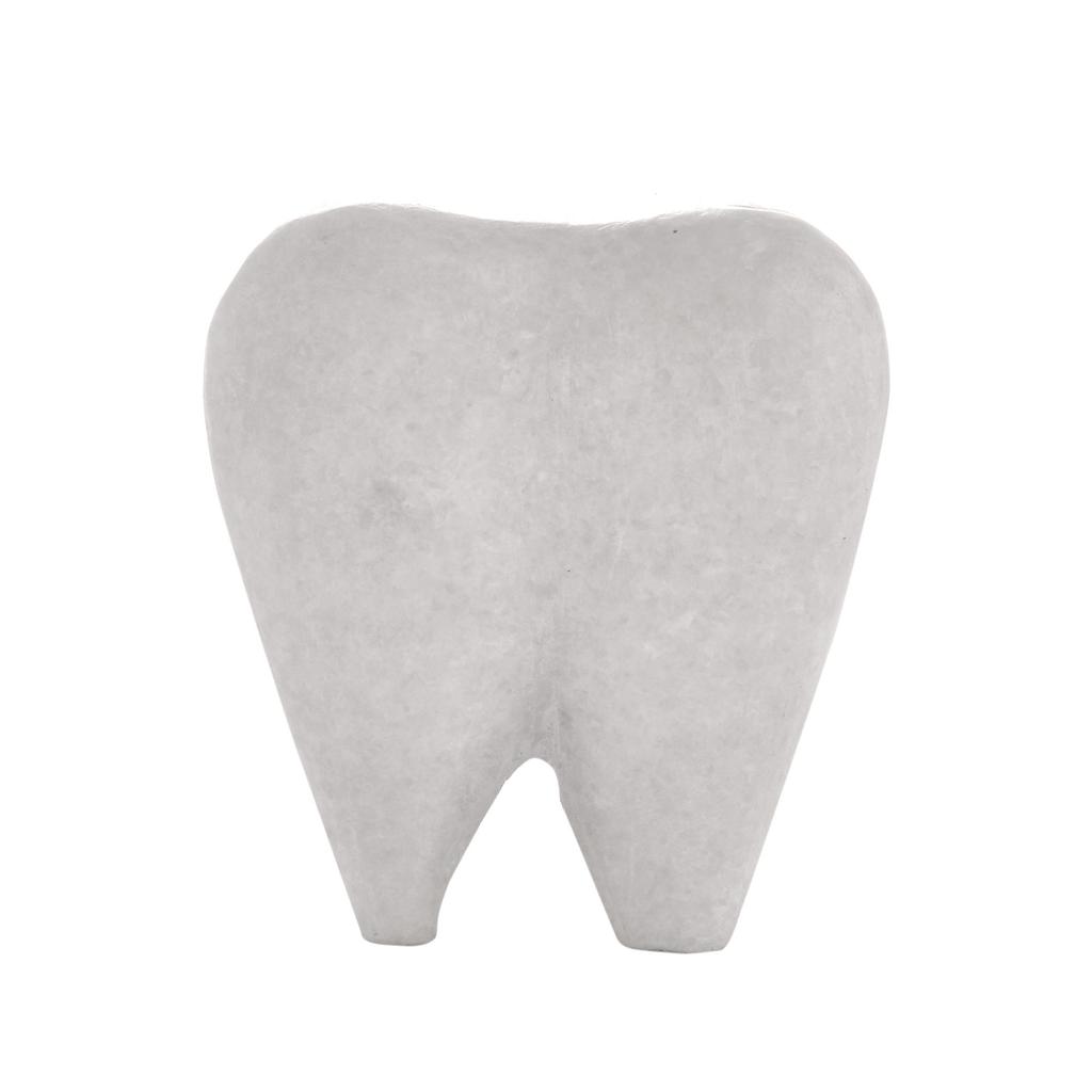 Marble Tooth Shape Table Clock for Dentist | Handmade Dental Clinic Desk Clock | Quartz Marble Clock for Doctor Office, Clinic & Gift | Size 6×4×7 cm