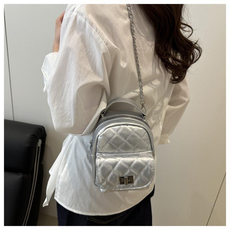 Beautiful Exquisite Backpack Summer New Fashion Simple Solid Color Backpack Shoulder Messenger Bag Women