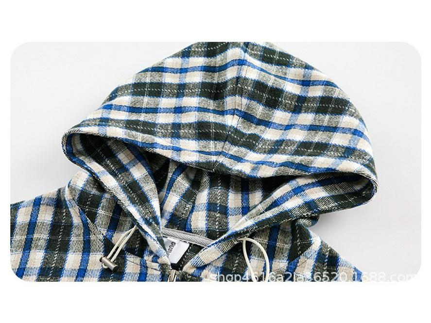 CATTEE Herren Retro Karierte Kapuzenjacke - Lässige Frühjahrsmode