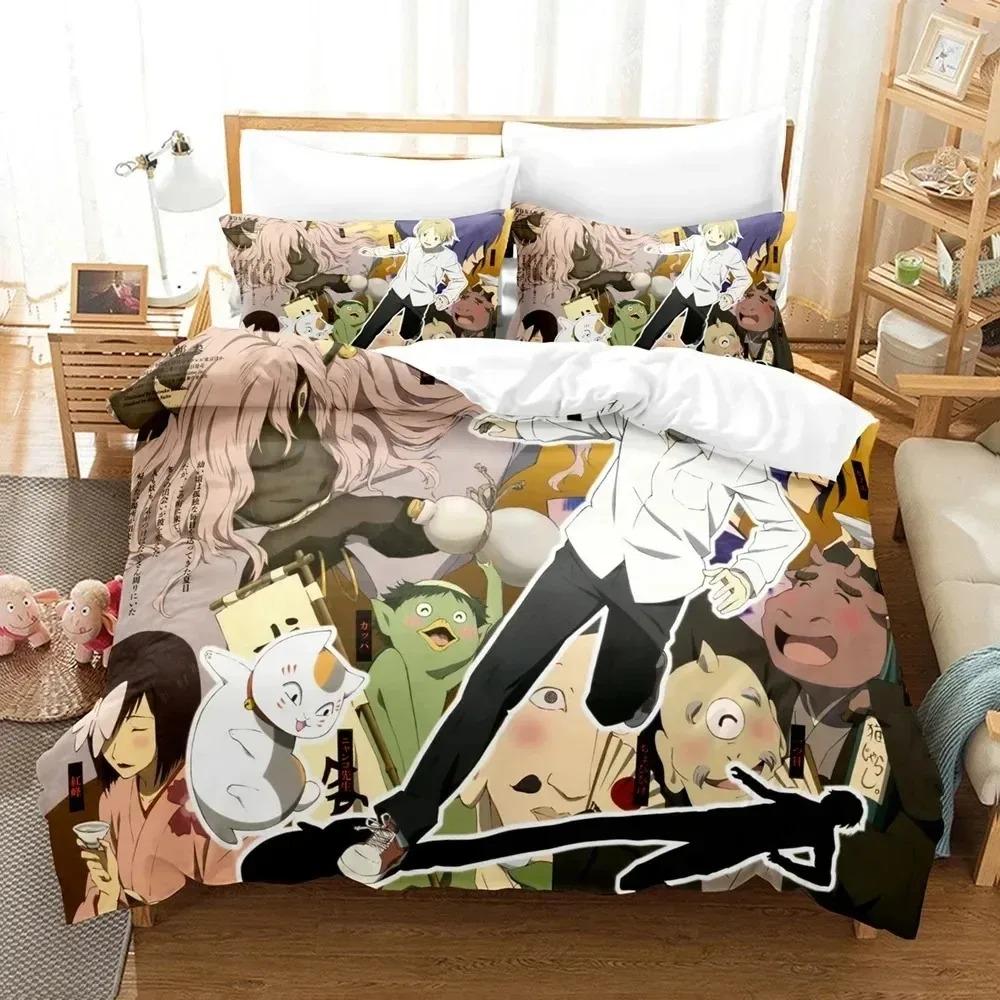Top Natsume's Bok of Friends Anime Beding Set Bedrom Soft Modern Bedspreads Comefortable Soft Duvet Cover Comfortable Quilt Cover Pilowcase