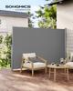 SONGMICS 1.8 x 3.5 m (H x L), Side Awning for Balcony, Patio, Terrace, and Garden, with Floor Mounting, Privacy Protection, Sun Shade, Side Blind