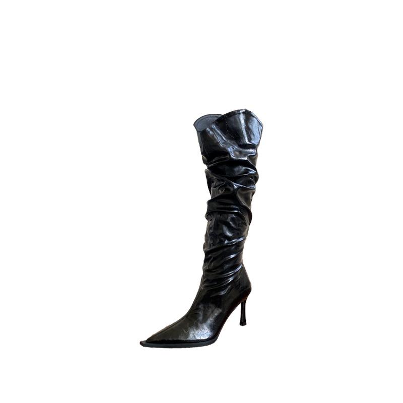 2025 Autumn New Pointed Thin Heel High Heel Temperament Thin French Fashion Sexy Beauty Female Internet Celebrity Boots
