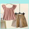 Süßes Sommer-Set für Mädchen bestehend aus einem entzückenden Kurzarm-Top und lässigen Shorts