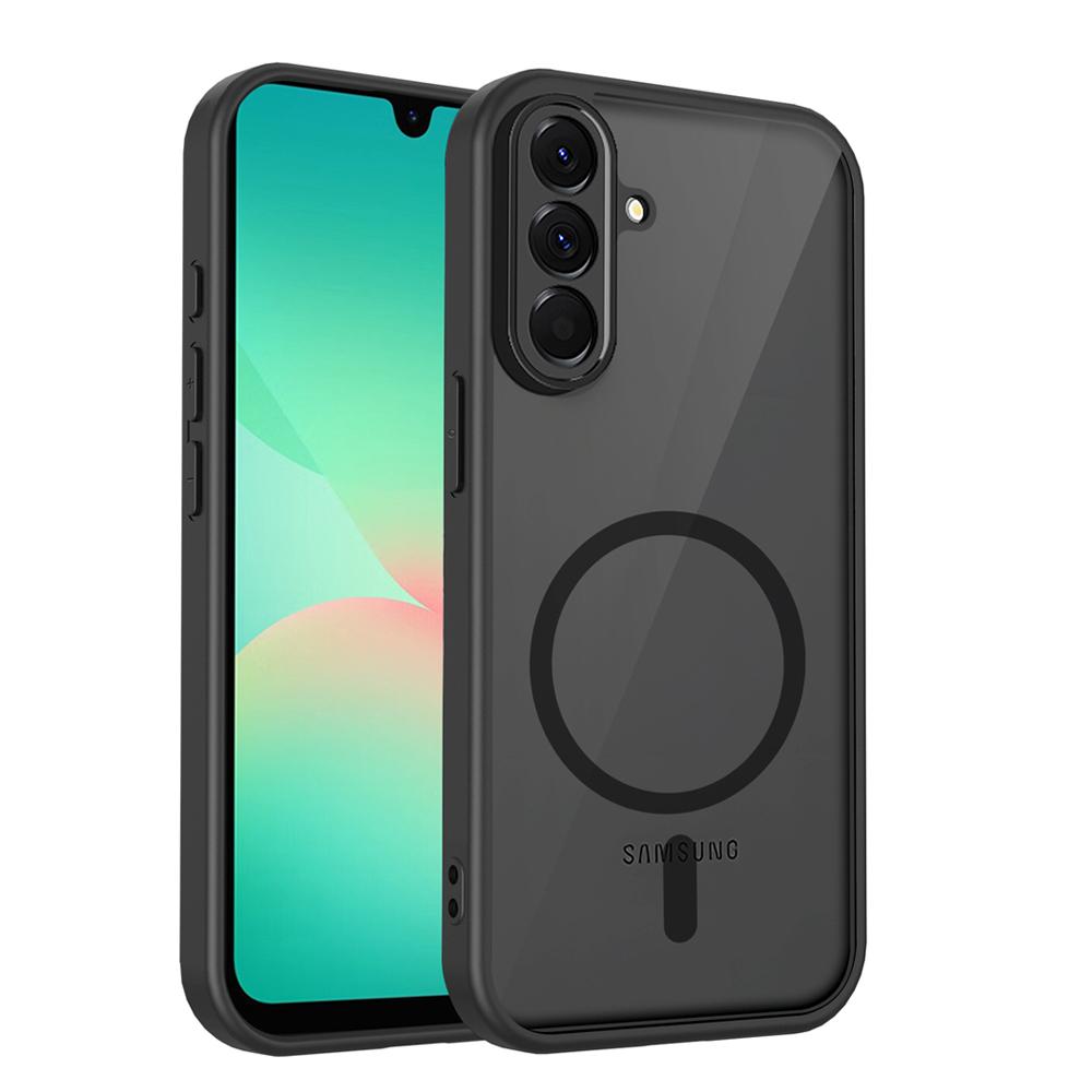 KEYSION Magnetic Phone Case for for Samsung A57 5G A37 Silicone+PC Matte Translucent Shockproof Back Cover for Galaxy A37 A57 5G