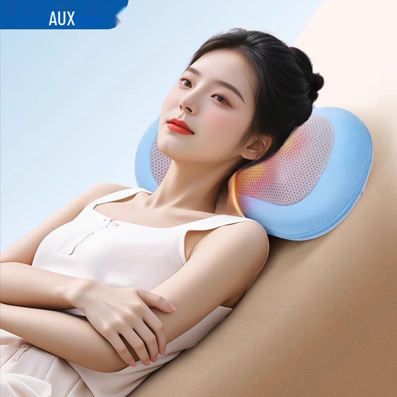 Aux Rechargeable Neck and Shoulder Massager Pillow