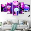 5 Pieces Canvas Wall Arts Poster Painting Abstract Purple Abstract Fluid Art Wallpaper Home Decor Picture Printing Interior Arts