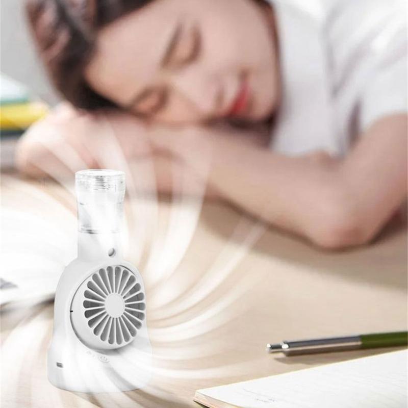 Small Desk Fan Powerful Spray Fan Small Pocket Fan Lightweight Rechargable Fan Misting Spray Fan Plastic Material
