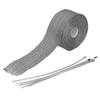 5m Exhaust Heat Wrap Insulation Tape Glass Fiber with Alloy Steel Tie for Car Motorcycle