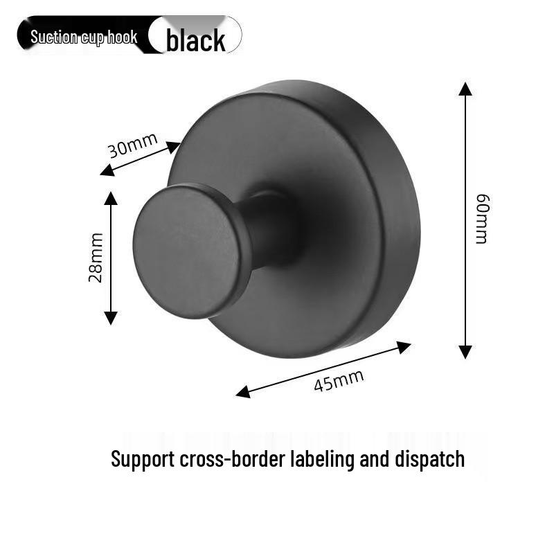 Stainless Steel No-Drill Suction Cup Hook for Bathroom Walls