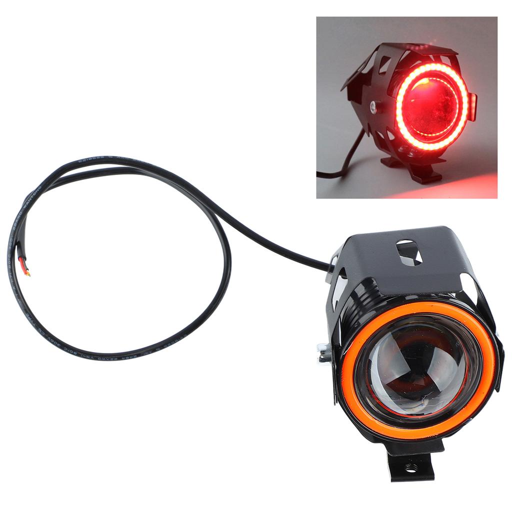 Motorcycle Headlight 4 Lighting Modes Unique Aperture 12 to 60V Shockproof Front LED Spotlights for Motorbike