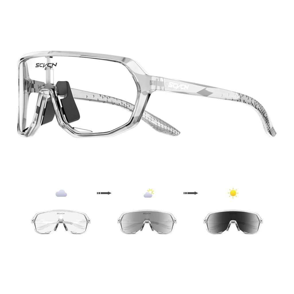 SCVCN Photochromic Sports Sunglasses Polarized Cycling Glasses for Men Mountain MTB Bike Bicycle Goggles UV400 Women Driving
