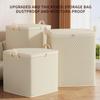 Extra Large Fabric Storage Bin for Blankets Bed Linens Clothes and Underwear Portable and Lightweight with Zippers and Handles Easy To Carry