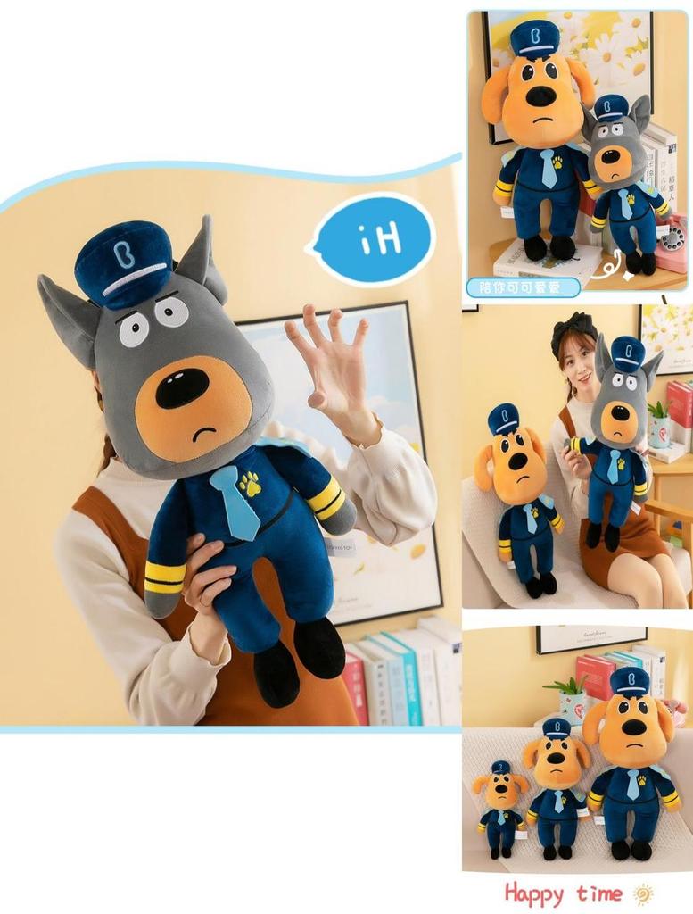 Sheriff Labrador Plüschtier Weiches und Kuscheliges Stofftier Gelb/grau 30cm 45cm 60cm