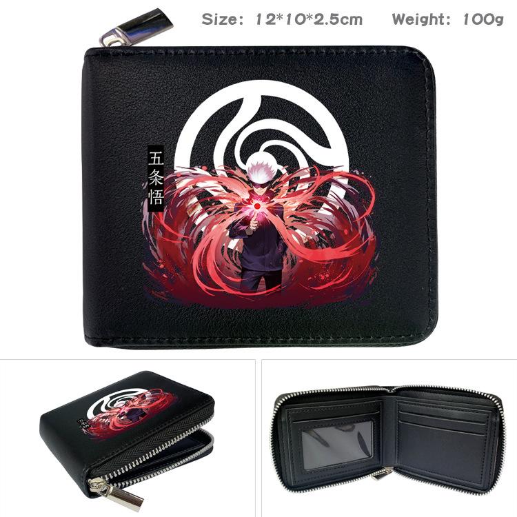 Jujutsu Kaisen Anime Zip PU Wallet Cartoon Print Coin Purse Large Capacity Card Holder Gojo Satoru Sukuna 1pcs