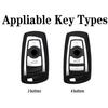 Key Fob Cover Case, Keychain, Metal Shell Cover Compatible For BMW 1 3 4 5 6 7 Series X3 X4 M5 M6 GT3 GT5 (Gunmetal-Carbon Fiber)