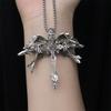 Klassiek Retro Engelenvleugels Kruis Hanger Ketting Mannen Vrouwen Mode Punk Avontuur Reizen Geluksamulet Accessoires Cadeau