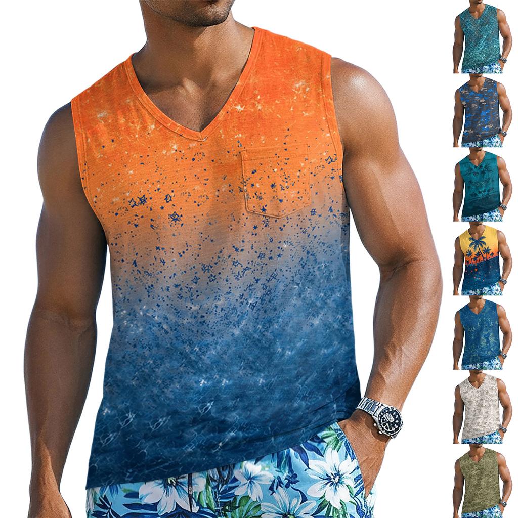Men's Casual Sleeveless -Neck Tank Top