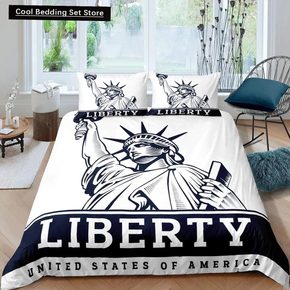 

Пододеяльник Статуя Свободы Хип-хоп Полный размер Знак мира Любовное сердце Комплект постельного белья Американские глаза Красочный полиэстеровый чехол для одеяла EU single(135x200cm)