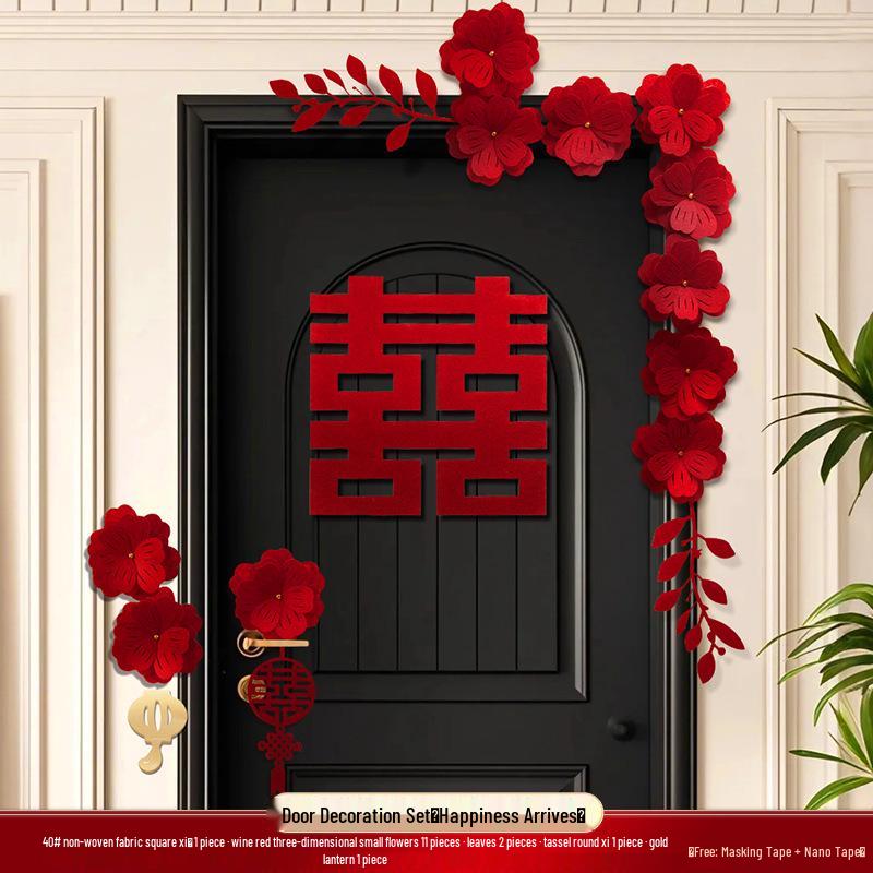 3D Doppel-Glück Hochzeitslaternen zur Dekoration - Hängende Ornamente für Hochzeitszimmer, Wohnzimmerdecke, Seite von Braut & Bräutigam.