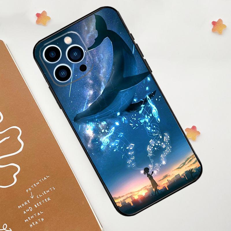 Flying Whale Magical Phone Case For iPhone 17 Pro Max 11 14 15 16 Pro Max 12 13 Mini 16 Plus 16e 17 Air Funda