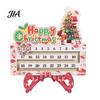 Rustic Wood Table Decor Wooden Christmas Countdown Calendar for Desk, Holiday Decoration with Advent Kids Sliding Date Marker, Living Room Fireplace