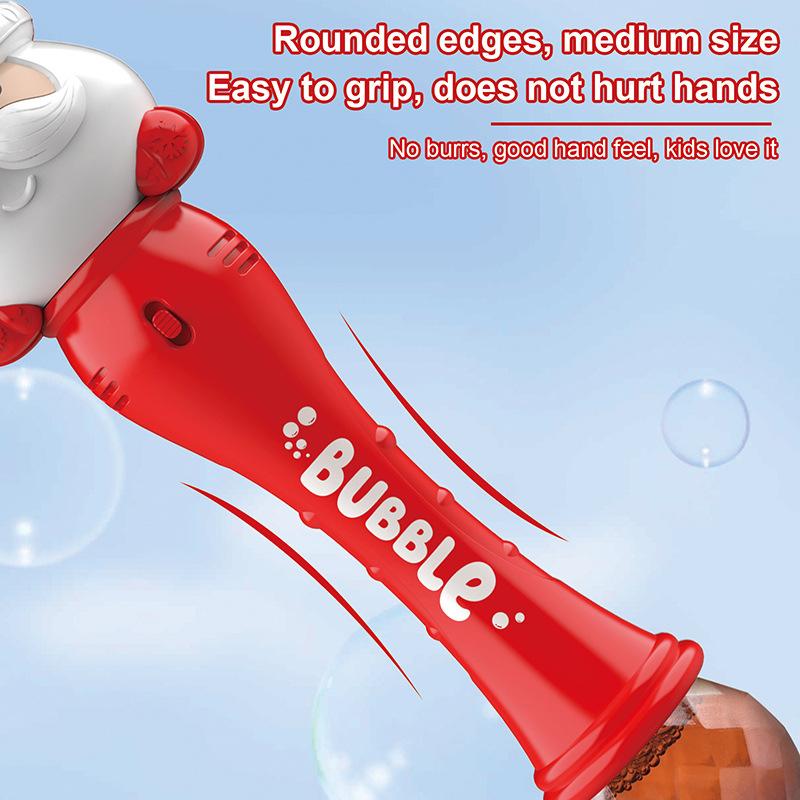 Christmas Fully Automatic Light Music Bubble Gun Santa Claus Snowman Bubbles Stick Machine Party Toy Children's Birthdays Gifts