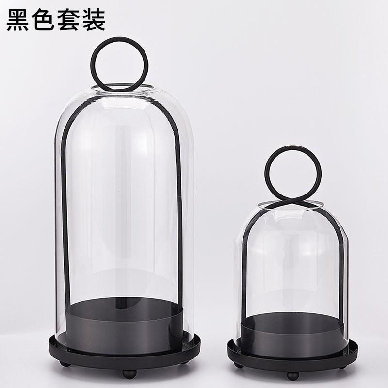 Candle Holder Metal Glass Romantic Table Decor